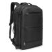 T-B9831 reise-ryggsekk 17 tommer sett forfra venstre side, svart