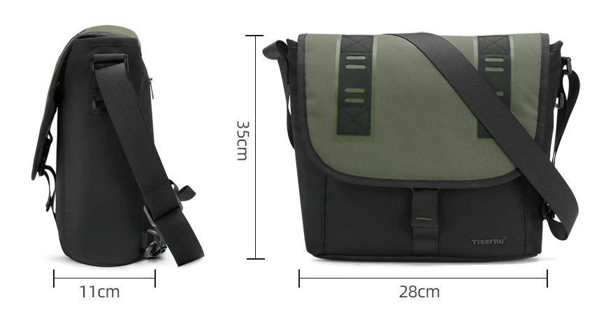T-S8119 skulderveske messenger bag mål og størrelsesguide T-S8119 skulderveske messenger bag mål og størrelsesguide