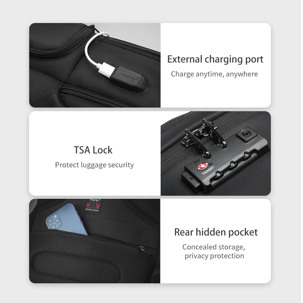 USB-ladeport på Tigernu T-B3105-4A