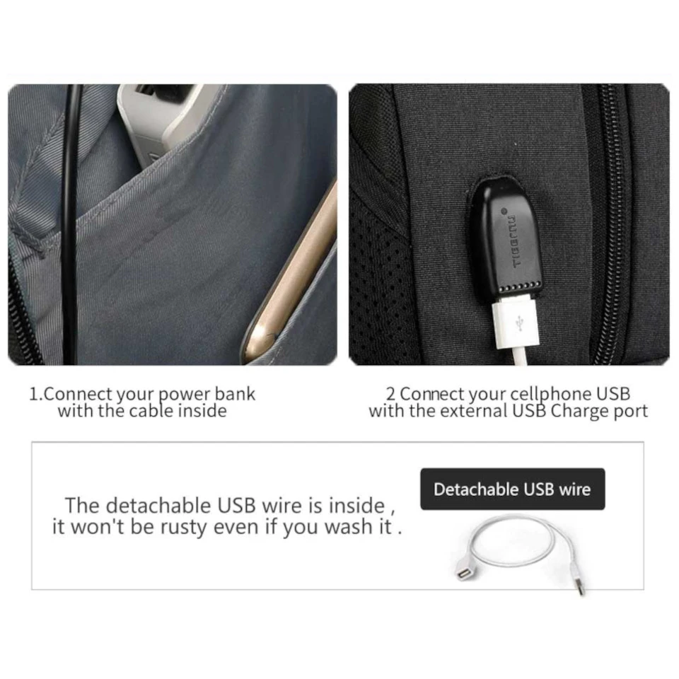 USB-ladeport på Tigernu T-B3399