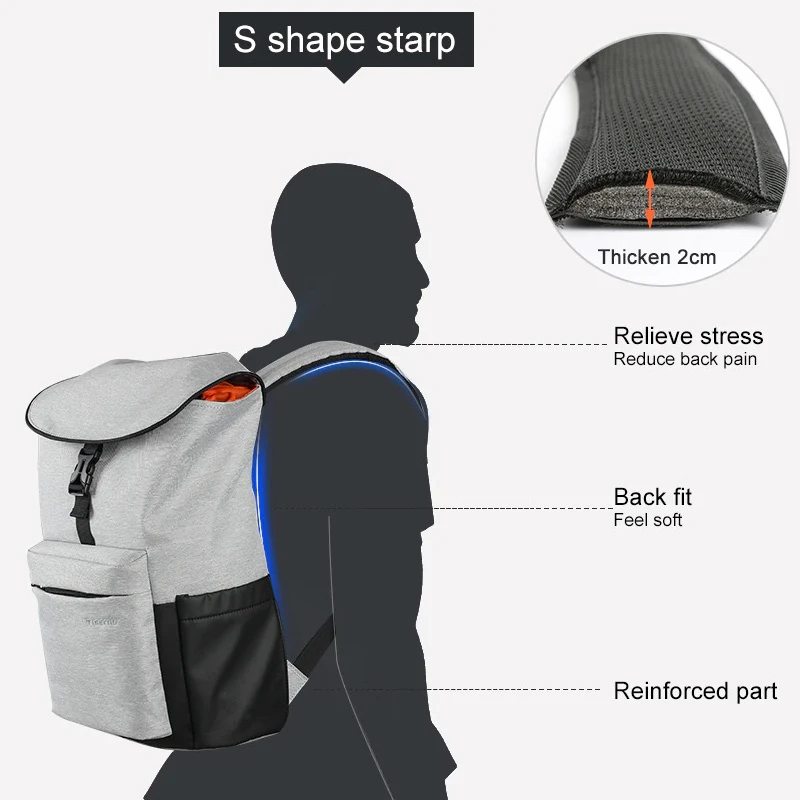 Ergonomisk polstret rygg på Tigernu T-B3596