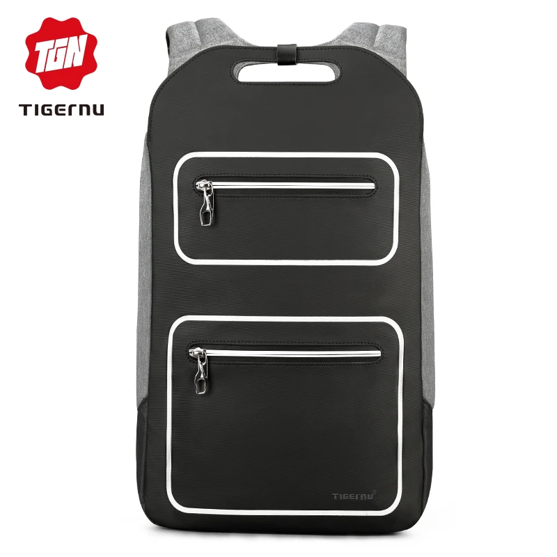 Tigernu T-B3662A skolesekk, sett rett forfra med Tigernu-logoen synlig på fronten