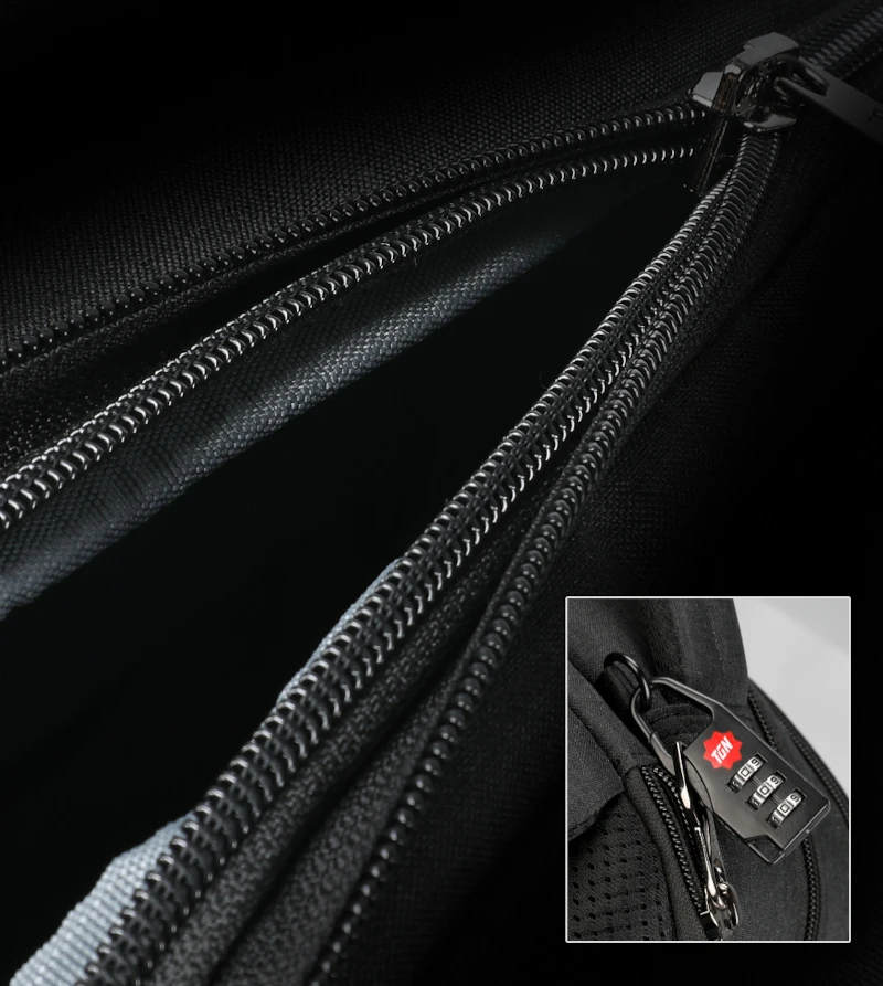 Dobbel låsbar glidelås med to spor på Tigernu T-B3905